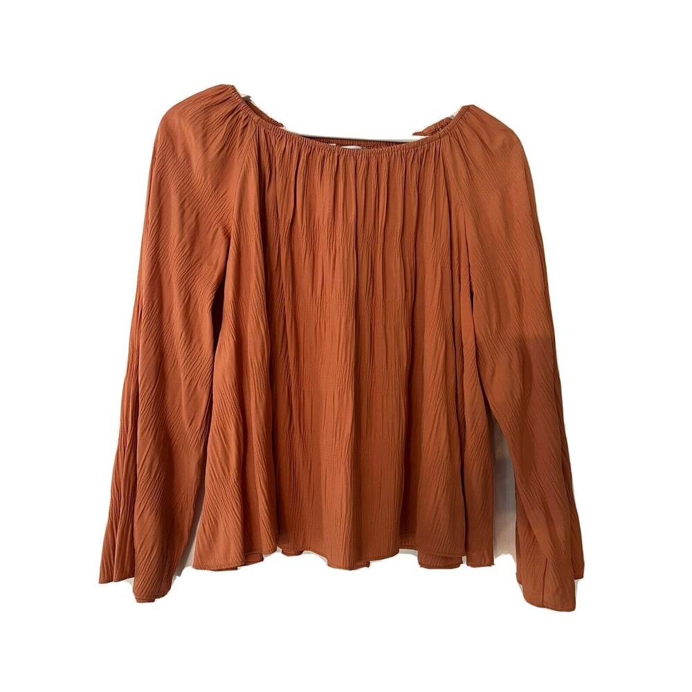Elizabeth & James Women’s Shirt Off The Shoulder Bell Sleeve Blouse Size Small